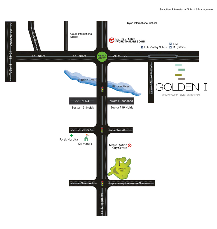 Golden I location map